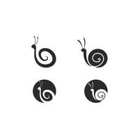 escargot logo modèle vecteur icône illustration