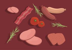 Ensemble de table de charcuterie Vector gratuit