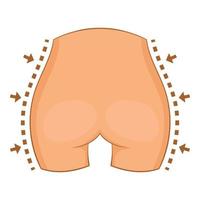 icône de correction de chirurgie de la hanche, style cartoon vecteur