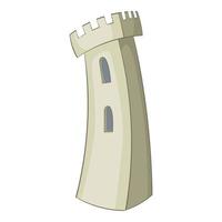 icône de château rétro, style cartoon vecteur