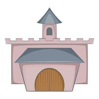 icône de palais médiéval, style cartoon vecteur