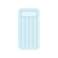 icône de matelas gonflable aqua vecteur isolé plat