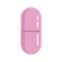icône de pilule antibiotique plat vecteur isolé