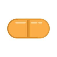 médecine pilule icône plat vecteur isolé