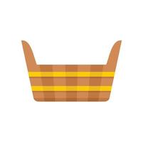 icône de pot de bois de sauna vecteur isolé plat