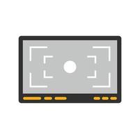 icône d'enregistrement d'écran vecteur isolé plat
