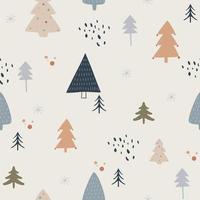 motif hygge de forêt d'hiver pour impression, pour papier d'emballage vecteur