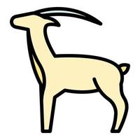 vecteur de contour couleur icône gazelle nature