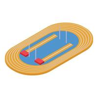 vecteur isométrique d'icône de département de sport. département universitaire