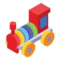 vecteur isométrique d'icône de jouet de train. éducation précoce