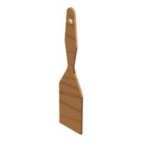 vecteur isométrique d'icône de spatule en bois. cuisiner