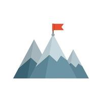 drapeau de montagne mission icône vecteur isolé plat