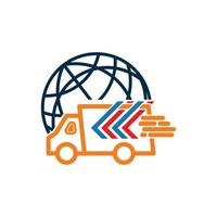 icône du logo de l'entreprise de logistique vecteur