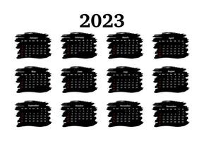 salendar pour 2023 isolé sur fond blanc. du dimanche au lundi, modèle d'entreprise. illustration vectorielle vecteur