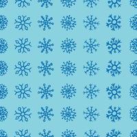 fond transparent de flocons de neige dessinés à la main. flocons de neige blancs sur fond bleu. éléments de décoration de noël et du nouvel an. illustration vectorielle. vecteur