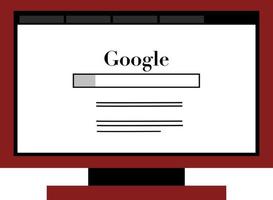 site internet google, illustration, vecteur sur fond blanc