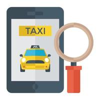 recherche de taxi à la mode vecteur