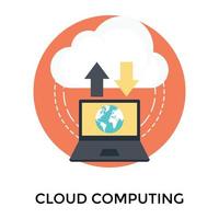 cloud computing à la mode vecteur