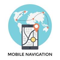 application de navigation mobile vecteur
