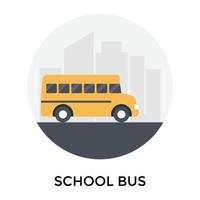 autobus scolaire à la mode vecteur