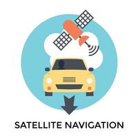 navigation par satellite automobile vecteur