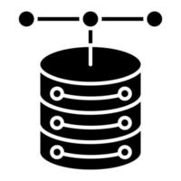 icône de glyphe de base de données vecteur
