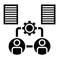 icône de glyphe d'intégration vecteur
