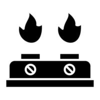 icône de glyphe de brûleur vecteur