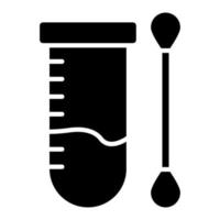 icône de glyphe de test d'écouvillon vecteur