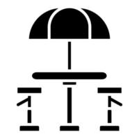 icône de glyphe de terrasse de café vecteur