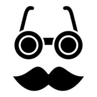 icône de glyphe de lunettes amusantes vecteur