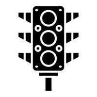 icône de glyphe de feu de circulation vecteur