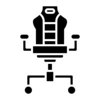 icône de glyphe de chaise de jeu vecteur