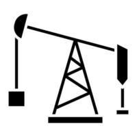 icône de glyphe de pompe à huile vecteur