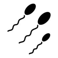 icône de glyphe de sperme vecteur