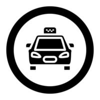 icône de glyphe de signal de taxi vecteur