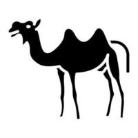 icône de glyphe de chameau vecteur
