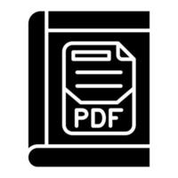 icône de glyphe pdf vecteur