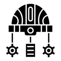 icône de glyphe de projet de construction vecteur