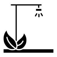 icône de glyphe de réverbère éco vecteur