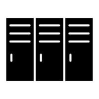 icône de glyphe de casier vecteur