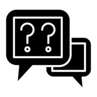 icône de glyphe de questions vecteur