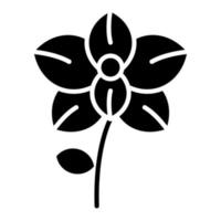 icône de glyphe d'orchidée vecteur