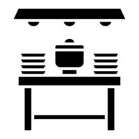 icône de glyphe de buffet vecteur