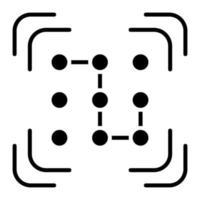 icône de glyphe de reconnaissance de formes vecteur