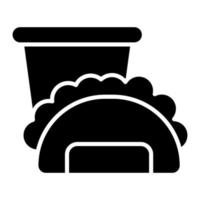 icône de glyphe de barre de tacos vecteur