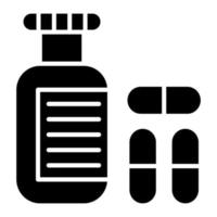 icône de glyphe de médecine vecteur