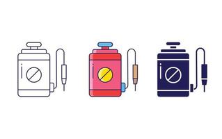 icône de ligne de pesticides isolée sur fond blanc, illustration vectorielle vecteur