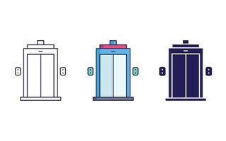 ligne d'ascenseur et icône de glyphe, illustration vectorielle isolée vecteur