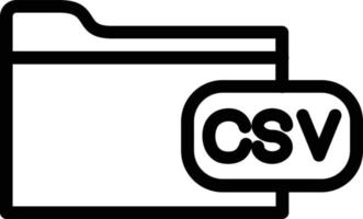 conception d'icône de vecteur de fichier csv
